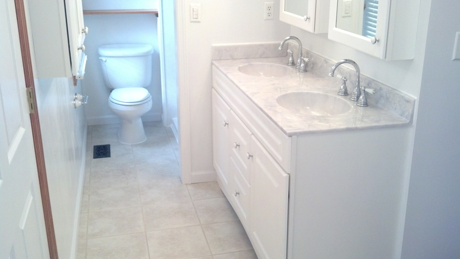 bathroom remodeling and new tile floor