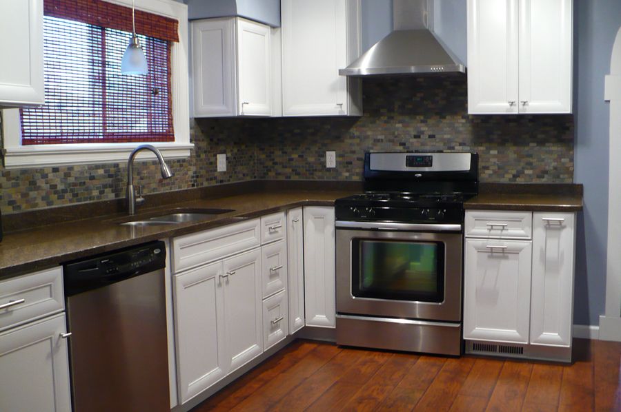 full kitchen remodel, tile back splash, new cabinets and appliances