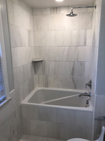 marble tile bathroom shower